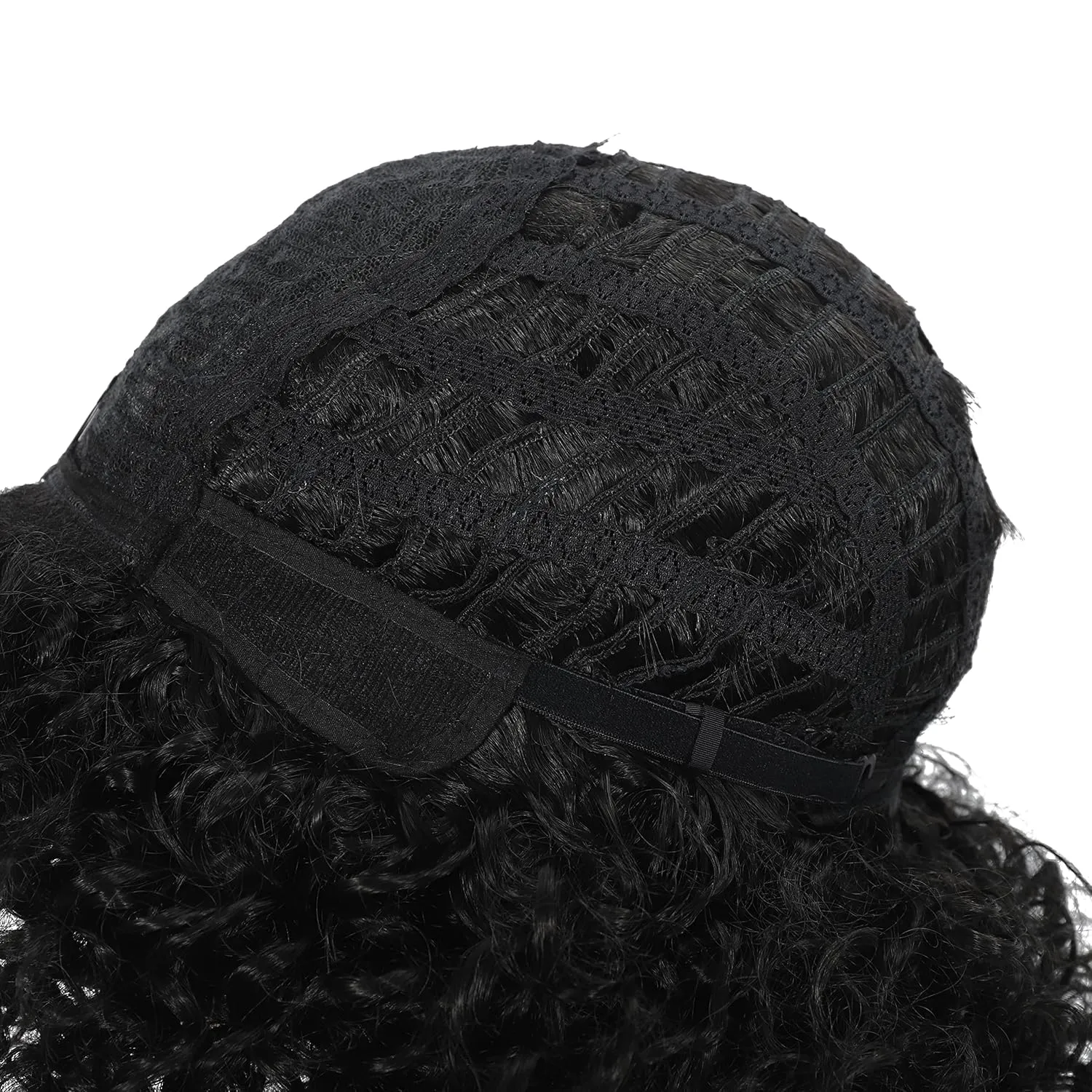 Black Curly Afro Wig for Women, Kinky Wigs for Black Women, Synthetic Natural Synthetic Curly Wig with Bangs