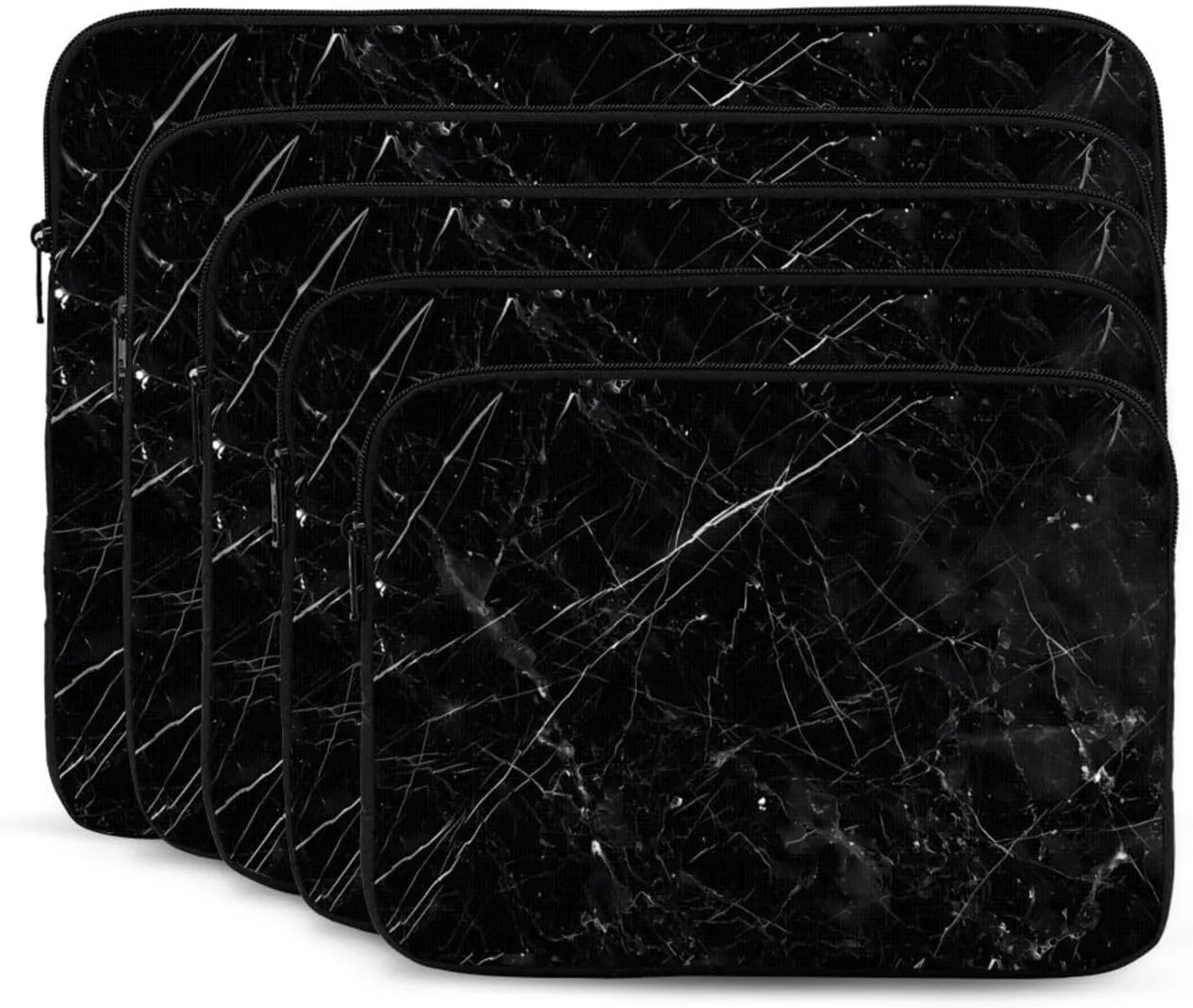 Black Marble Veins Laptop Inner Bag Laptop Sleeve Case Briefcase Carrying Laptop Cover