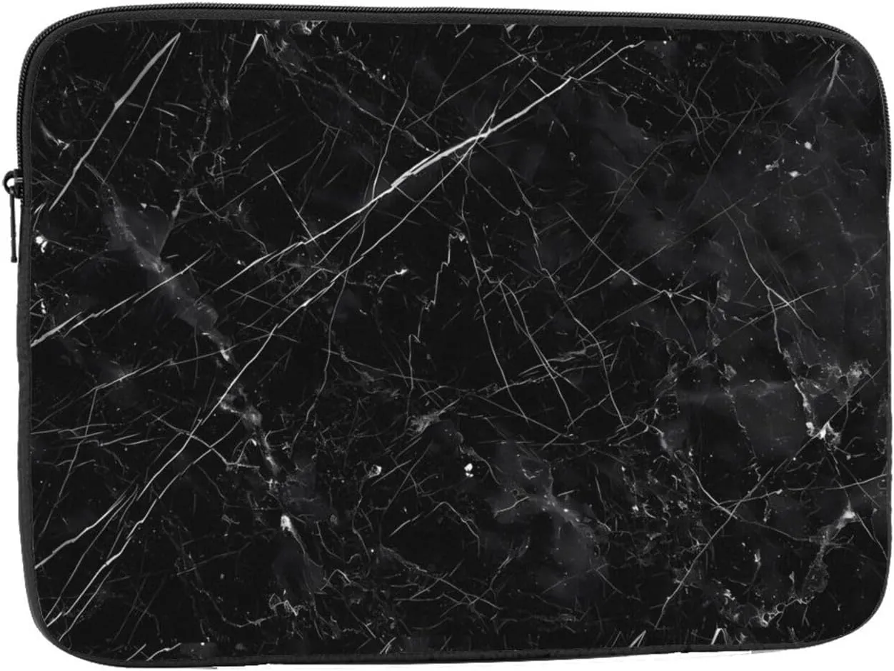 Black Marble Veins Laptop Inner Bag Laptop Sleeve Case Briefcase Carrying Laptop Cover