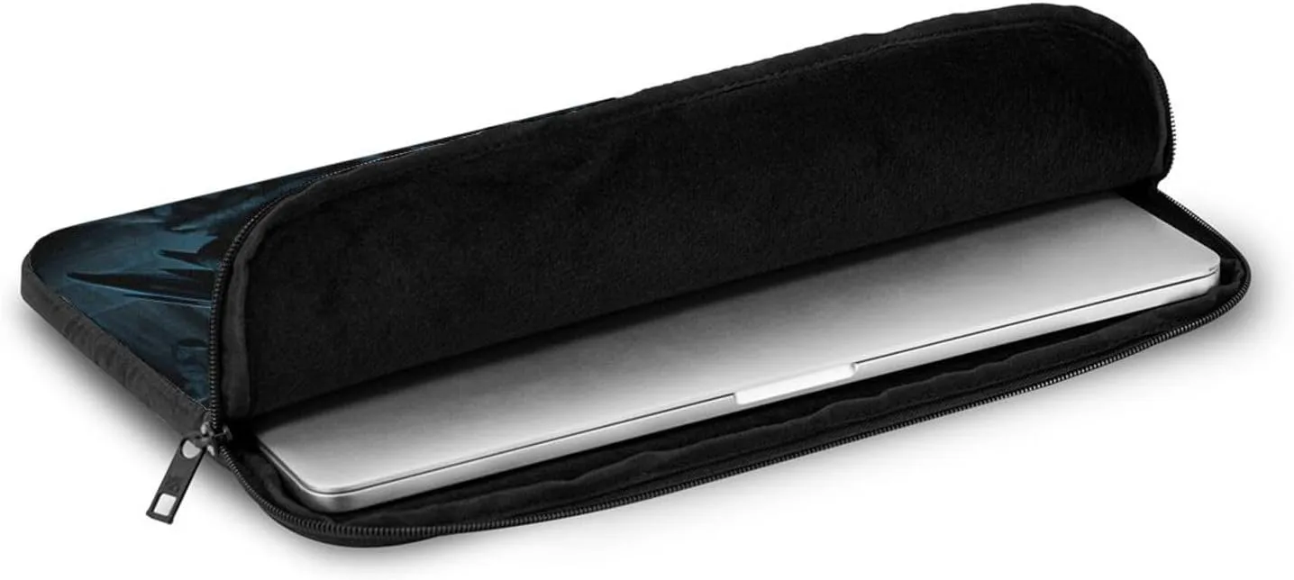 Blue Black Crow Pattern Shockproof Portable Laptop 17 inch Sleeve Bag for Men and Women - Ideal for Business Travel, School, and Daily Use