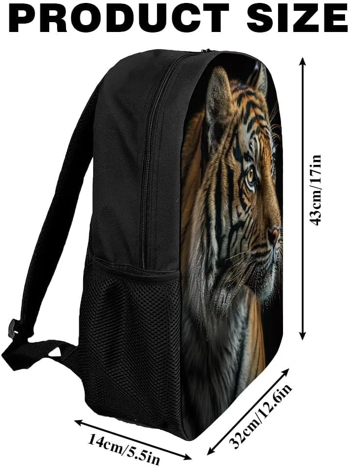 Blue Whale Backpack Casual Daypack Wild Animal Print Laptop Bag Bookbag for Work Travel Hiking 17 Inch Style 4