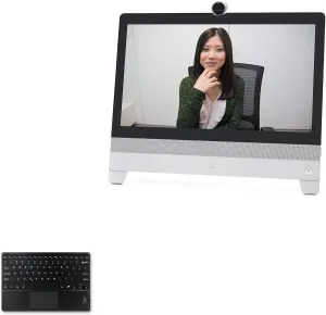 BoxWave Keyboard Compatible with Cisco Webex DX80 - SlimKeys Bluetooth Keyboard with Trackpad, Portable Slim TouchPad - Jet Black