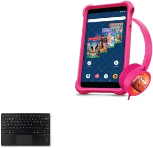 BoxWave Keyboard Compatible with Packard Bell airBook Tablet Disney Edition (10 in) - SlimKeys Bluetooth Keyboard with Trackpad, Portable Slim TouchPad - Jet Black