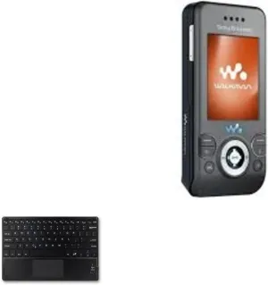 BoxWave Keyboard Compatible with Sony Ericsson W580i - SlimKeys Bluetooth Keyboard with Trackpad, Portable Slim TouchPad - Jet Black