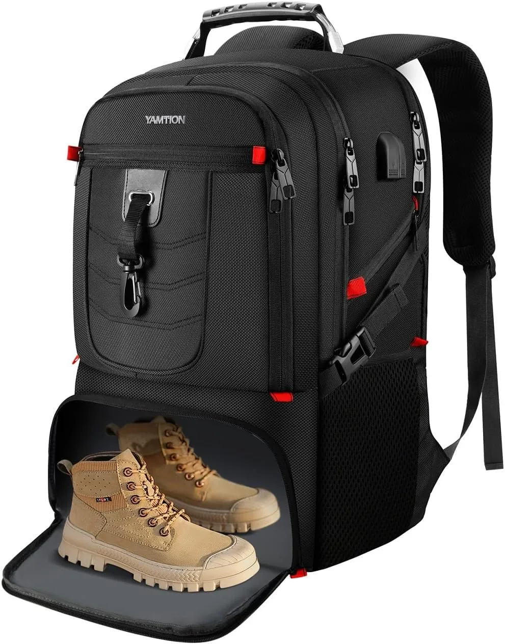 Boy School Backpack with Shoe Compartment,Gym Backpack with 17.3 inch Laptop Compartment for Men Women,Teens Bookbag College Student Travel Mochilas Escolares para Adolescentes
