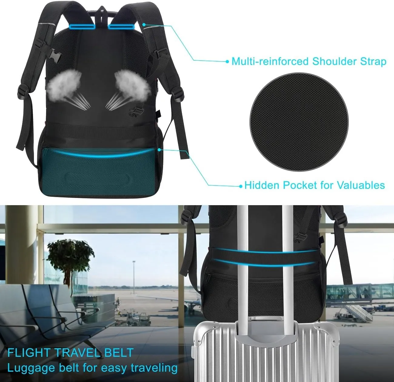 Boy School Backpack with Shoe Compartment,Gym Backpack with 17.3 inch Laptop Compartment for Men Women,Teens Bookbag College Student Travel Mochilas Escolares para Adolescentes