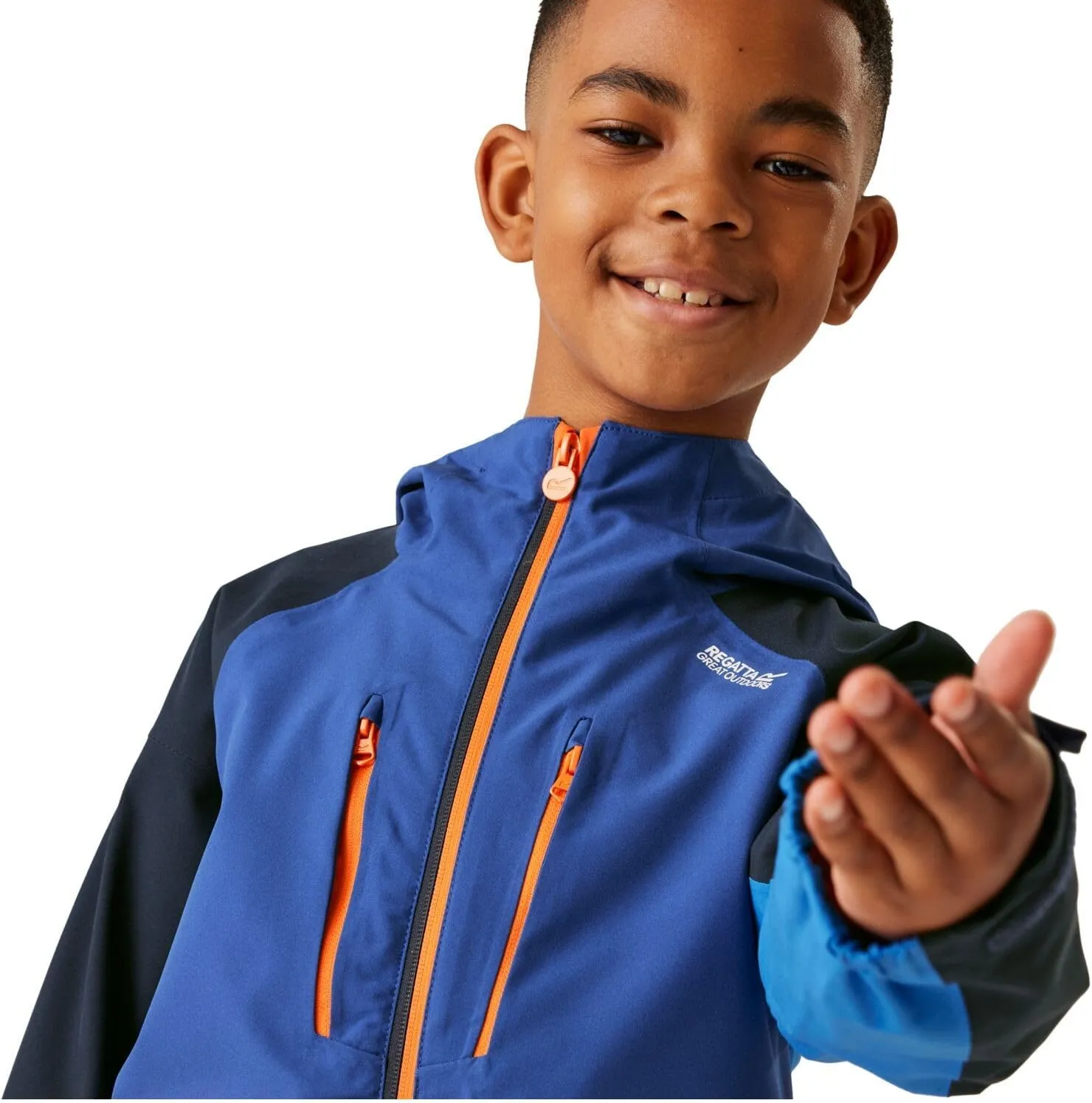 Boy's Regatta Kids' Highton V Waterproof JacketRegatta Boys Highton V Full Zip Waterproof Jacket