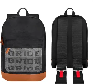 Bride Racing Backpack Brown Bottom with Harness Straps (Black Strap)