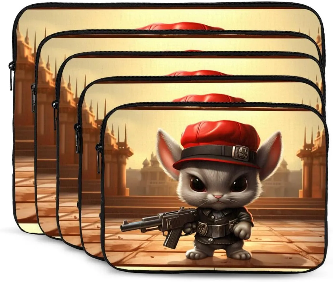 Bunny With Gun Laptop Inner Bag Laptop Sleeve Case Briefcase Carrying Laptop Cover