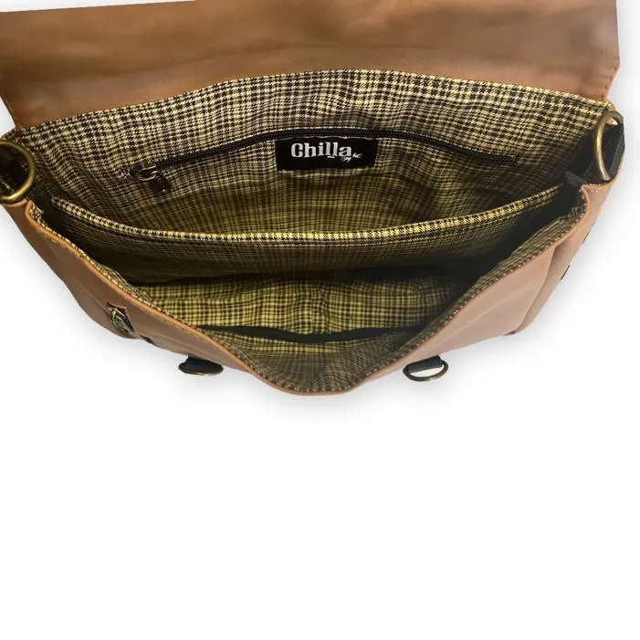 Camel Vegan Leather 'Jaffa' Backpack/Side Bag