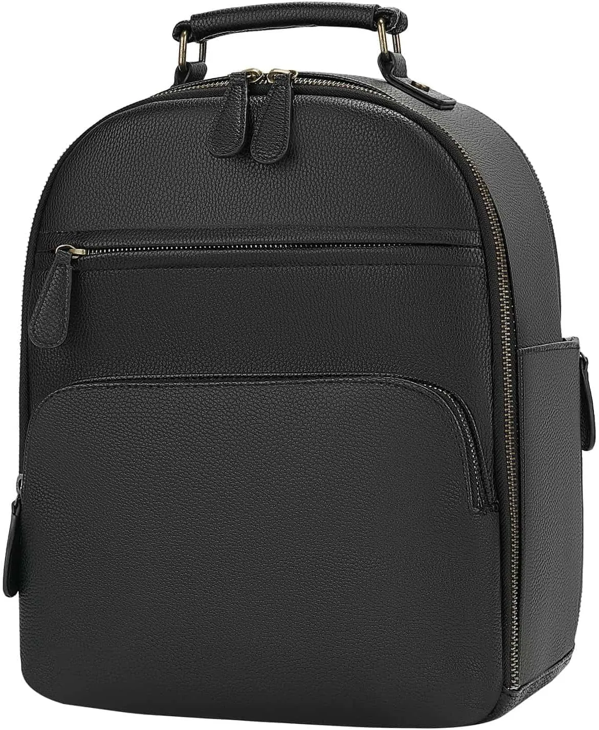 Camera Backpack Classic PU Leather for DSLR, Professional Camera Bag for Photographers with 11 Inch Pad/Tablet Compartment Small 10L Black