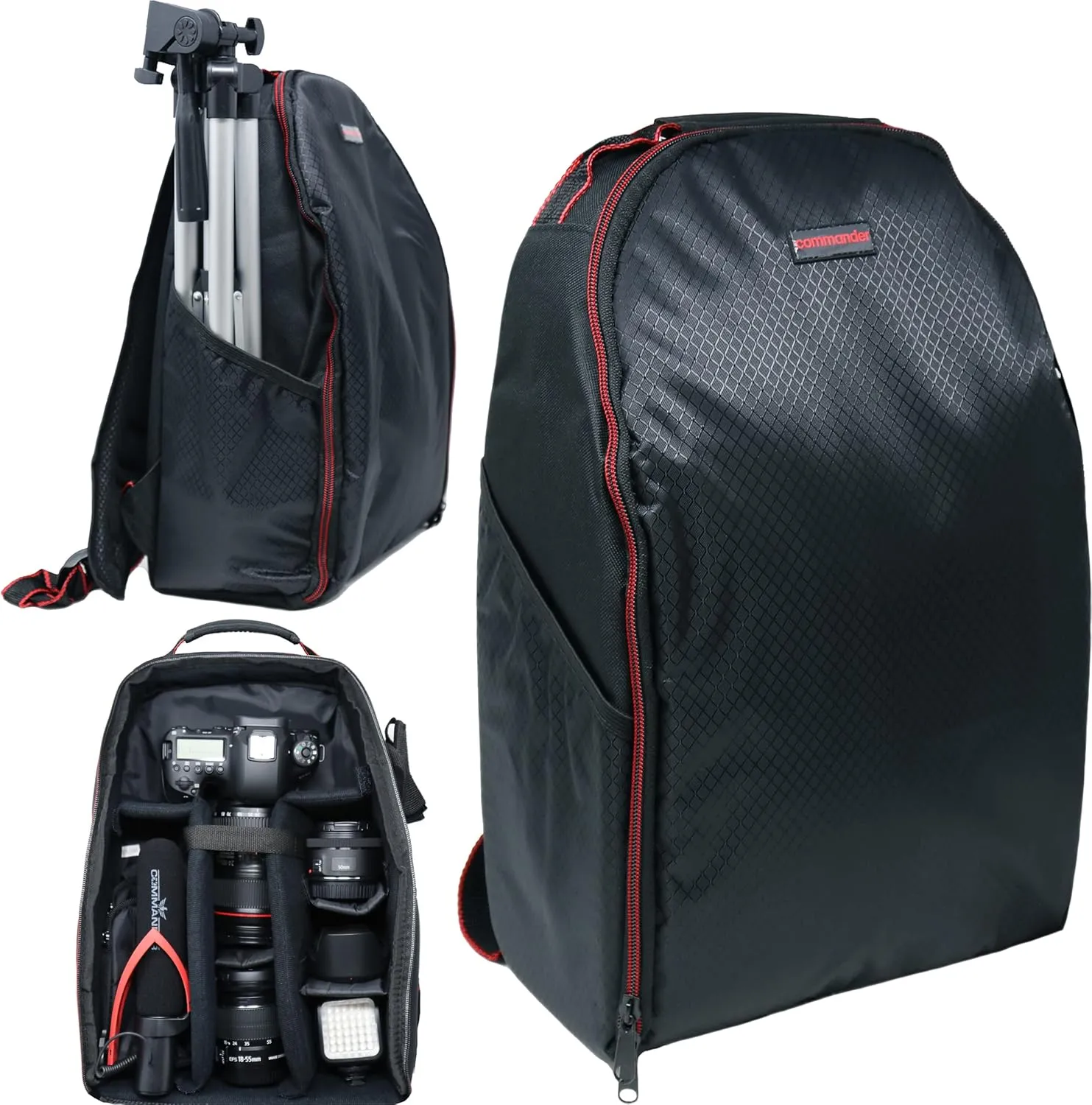 Camera Backpack, DSLR/SLR/Mirrorless Photography Gadget Bag With Lens and Accessory Storage for Canon, Nikon, Sony (15 Inch)