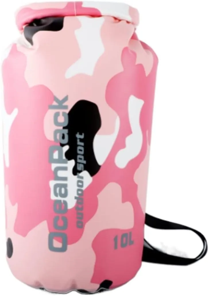Camouflage Drift Waterproof Bag Single Shoulder Double Dry Bag Outdoor Waterproof Bag (Color : Blue 30L Shoulders, Size : X)