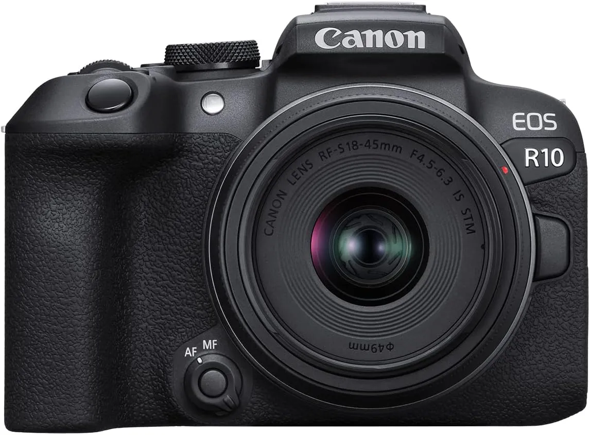 Canon EOS R10 Mirrorless Camera w/RF-S18-45mm f/4.5-6.3 is STM Lens Kit (Renewed)
