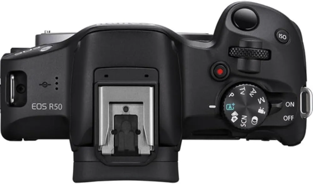 Canon EOS R50 Mirrorless Camera with 18-45mm Lens (Black) Bundle with 64GB Memory Card   Canon 200ES EOS Shoulder Bag (3 Items)