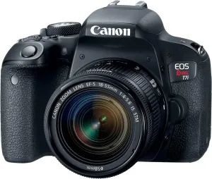 Canon EOS Rebel T7i DSLR Camera with 18-55mm Lens - Black (Renewed)