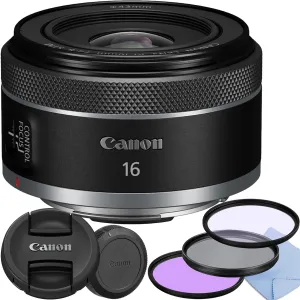 Canon RF 16mm f/2.8 STM Ultra-Wide-Angle Prime Lens for mirrorless Camera   UV, FLD, PL Filter Kit. (Renewed)