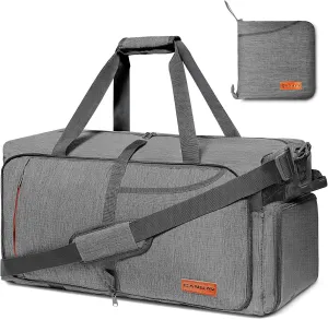 Canway 65L Travel Duffel Bag, Foldable Weekender Bag with Shoes Compartment for Men Women Water-proof & Tear Resistant