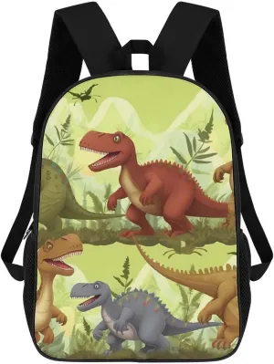 Casual Backpack for Men Women Waterproof Lightweight Daypack Travel Laptop Bag Dinosaurs
