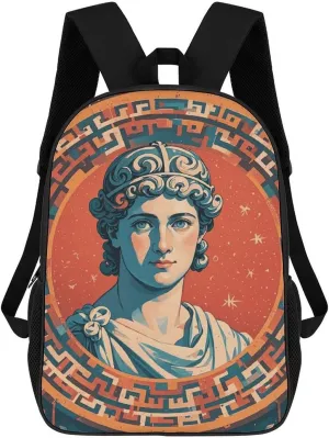 Casual Backpack for Men Women Waterproof Lightweight Daypack Travel Laptop Bag Stamped with Ancient Rome