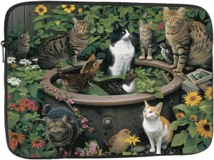 Cat By Flower Tank Laptop Inner Bag Laptop Sleeve Case Briefcase Carrying Laptop Cover
