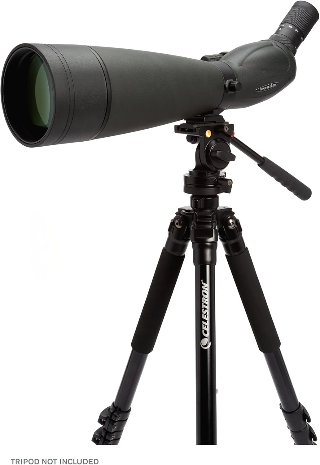 Celestron TrailSeeker 100 Spotting Scope – Use for Hunting, Birding & Outdoor Actvities – Rotating Tripod Mount for Optimal Viewing – Fully Multi-Coated XLT Optics – Dual Focus – 22-67x Zoom Eyepiece