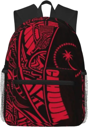 Chuuk Polynesian Pattern Luxury Backpack 16 Inch Laptop Backpacks For Women Men Large Bags For Travel Hiking Camping Day Pack Outdoor Daypack