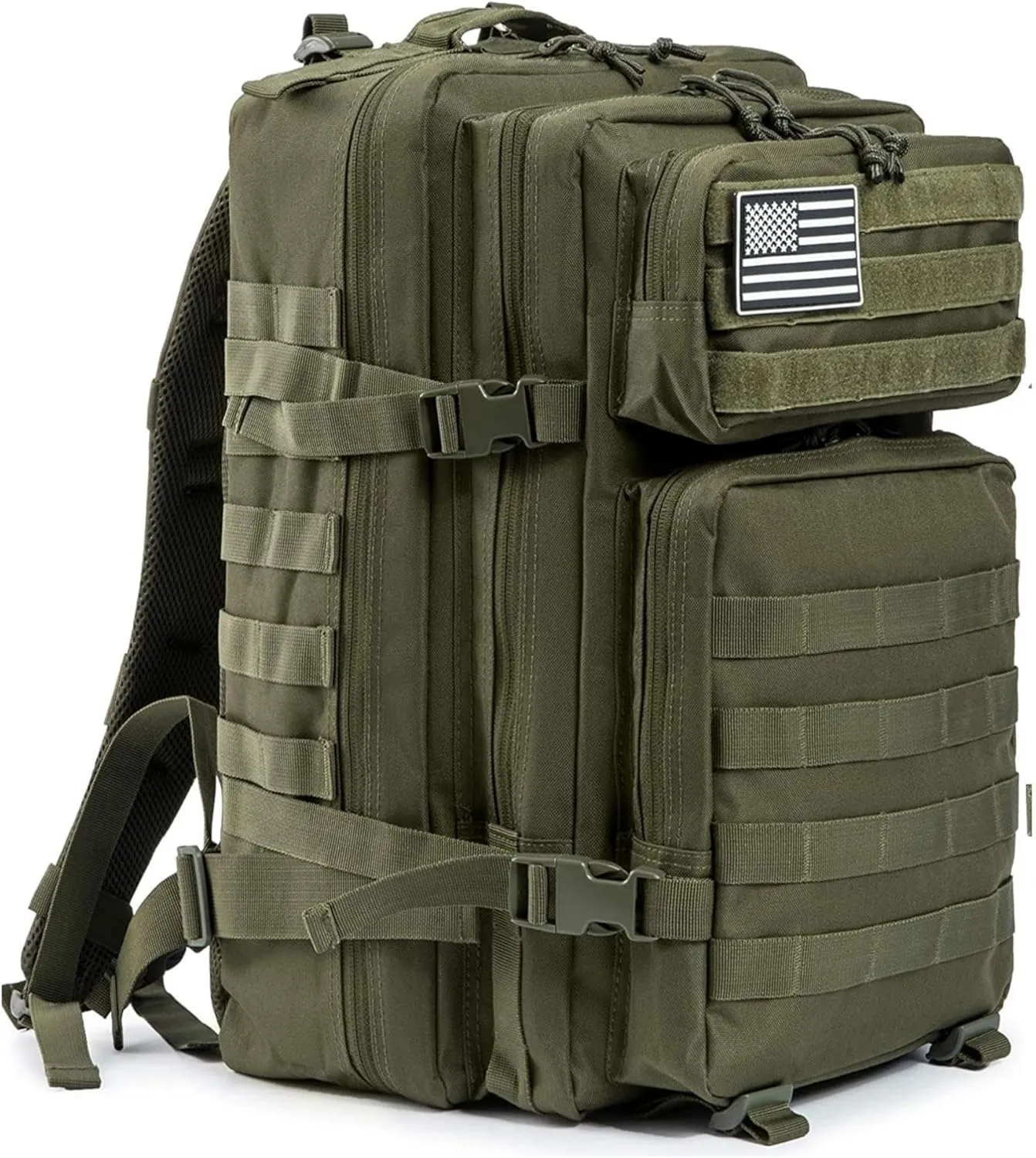 Ciana Large Military Tactical Backpack Bug Out Bag Rucksack for Men Large Capacity Rucksacks Army Outdoor Assault Pack Go Bag for Hunting (Army Green)