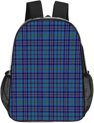 Citadel Military Academy Tartan Transparent Fashion Waterproof PVC Transparent Backpack Unisex 17 Inches