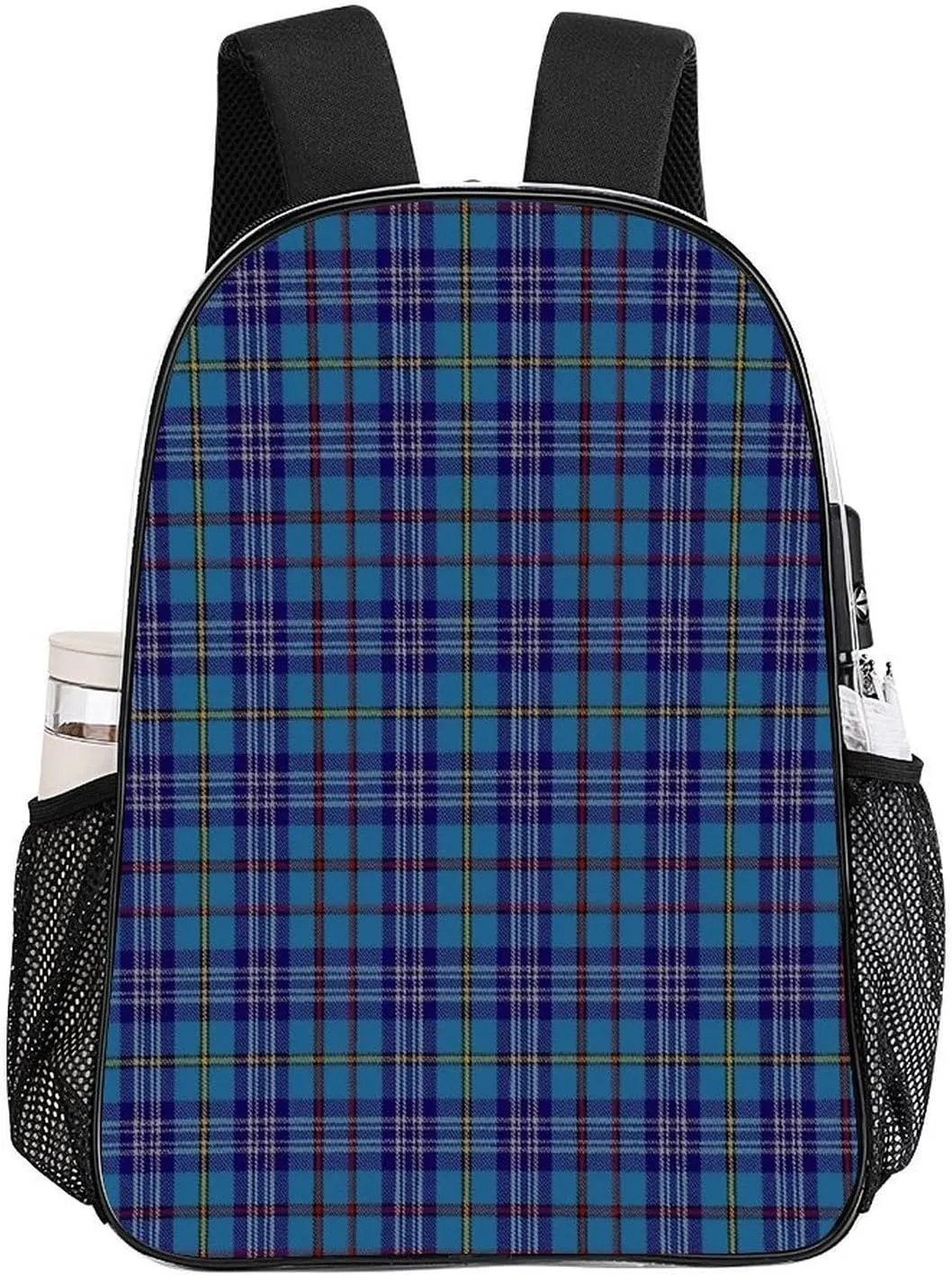 Citadel Military Academy Tartan Transparent Fashion Waterproof PVC Transparent Backpack Unisex 17 Inches