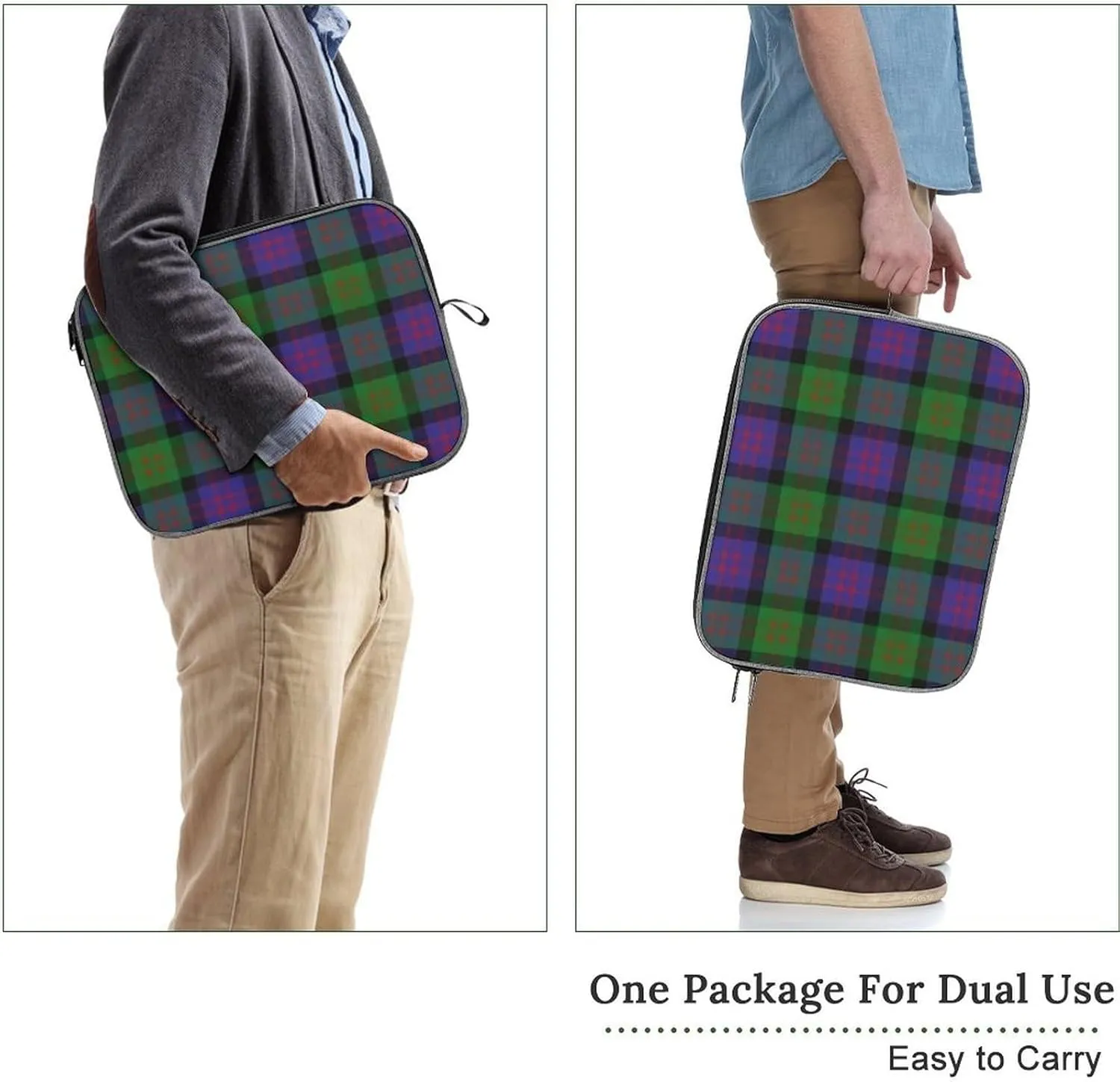 Clan Rutherford Tartan Large Capacity Portable Laptop Case Unisex