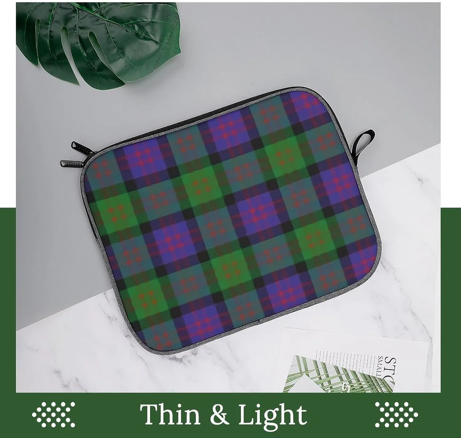 Clan Rutherford Tartan Large Capacity Portable Laptop Case Unisex