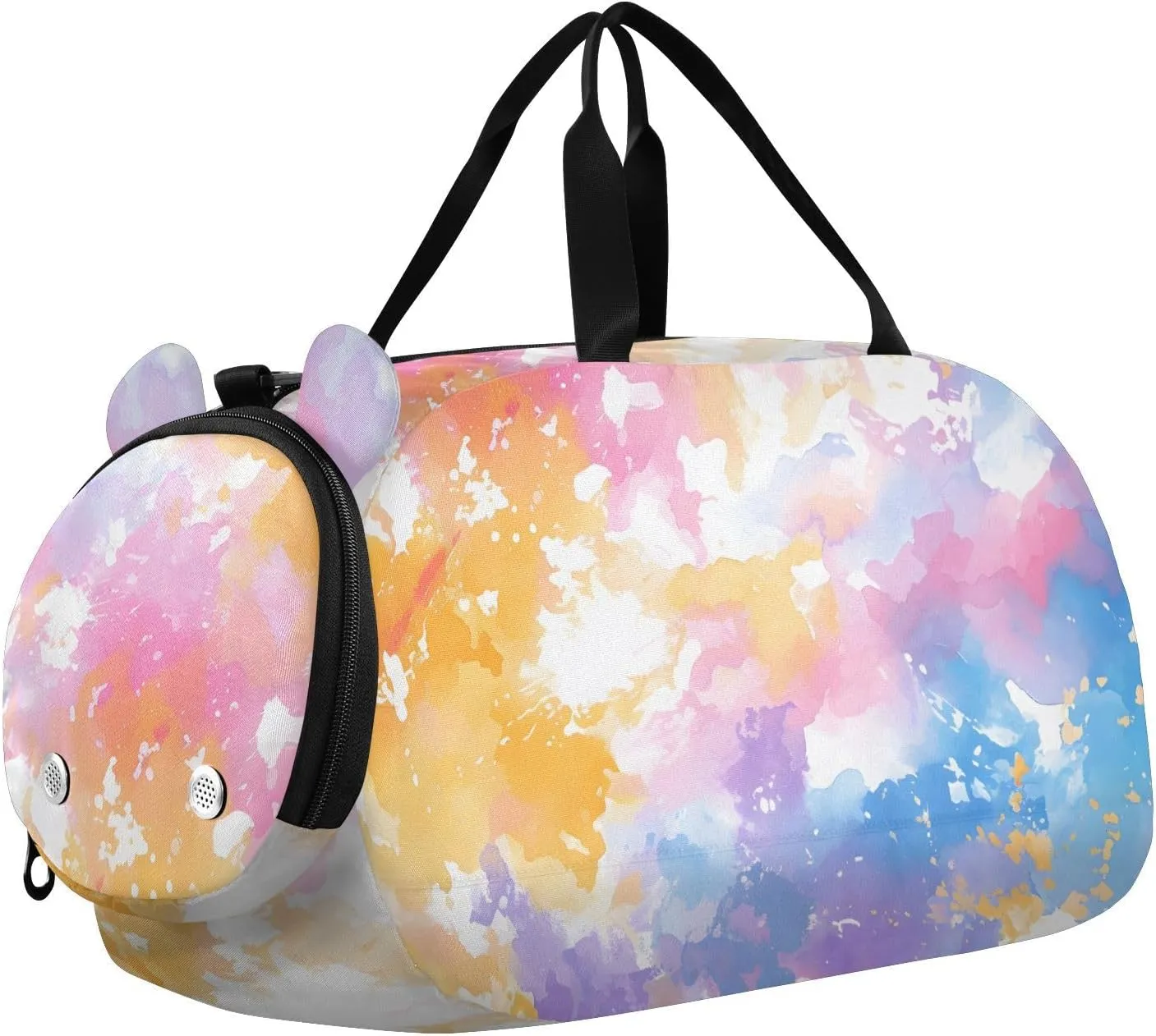 Color Watercolor Youth Sports Duffel Bag with Ventilated Shoe Compartment|All-Season Lightweight Travel Gym Bag for Girls & Boys|Water-Resistant Gear Bag