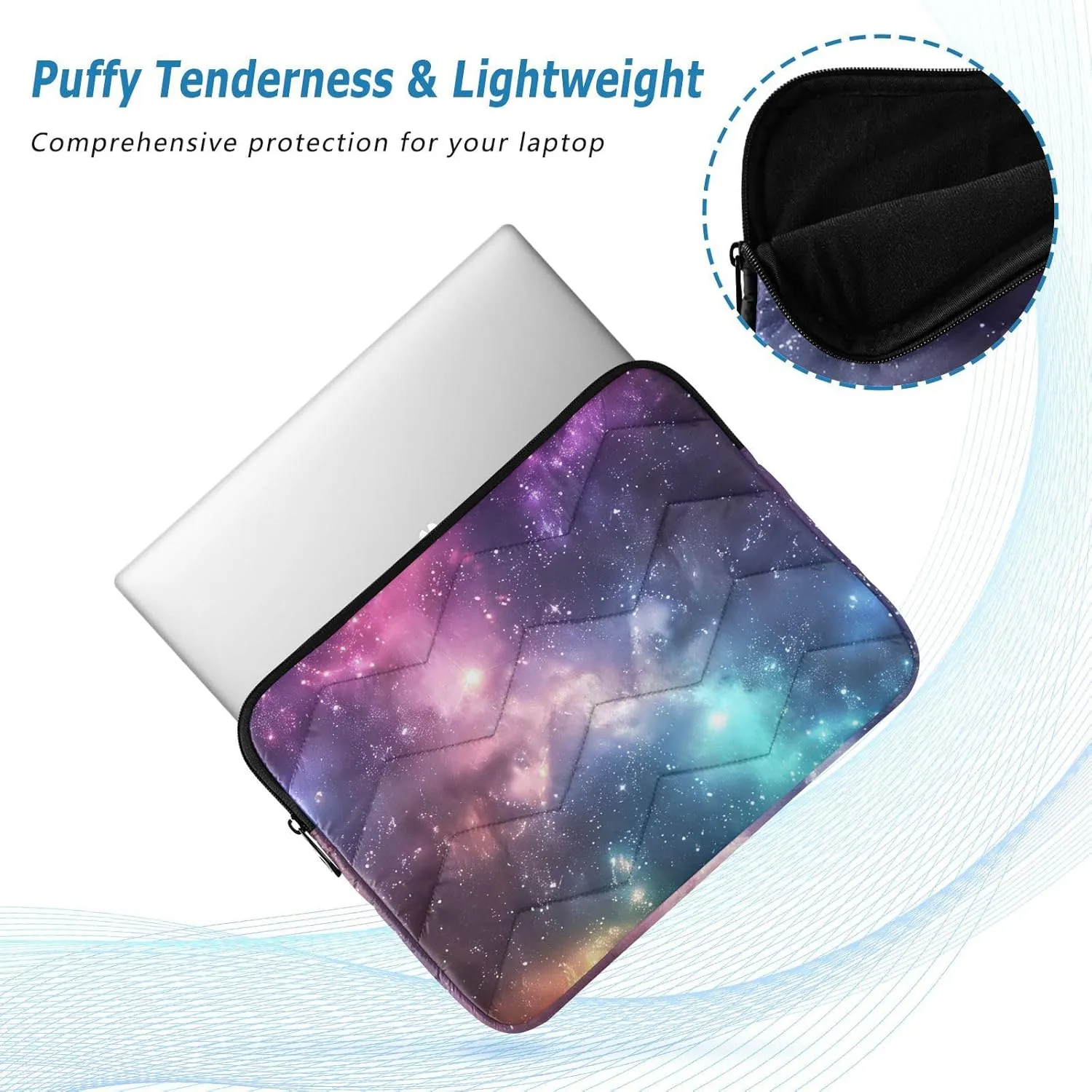 Colorful Nebula Galaxy Universe Laptop Sleeve 13 inch, Protective Laptop Case Briefcase Notebook Cover Carrying Computer Bag for Travel Work