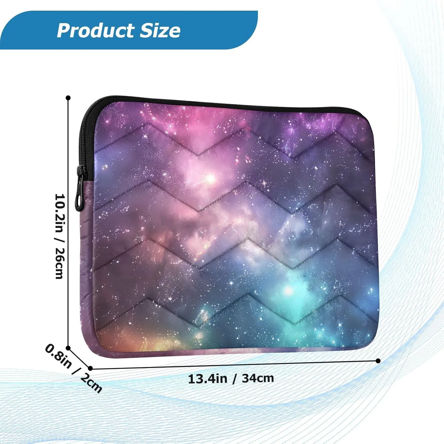 Colorful Nebula Galaxy Universe Laptop Sleeve 13 inch, Protective Laptop Case Briefcase Notebook Cover Carrying Computer Bag for Travel Work