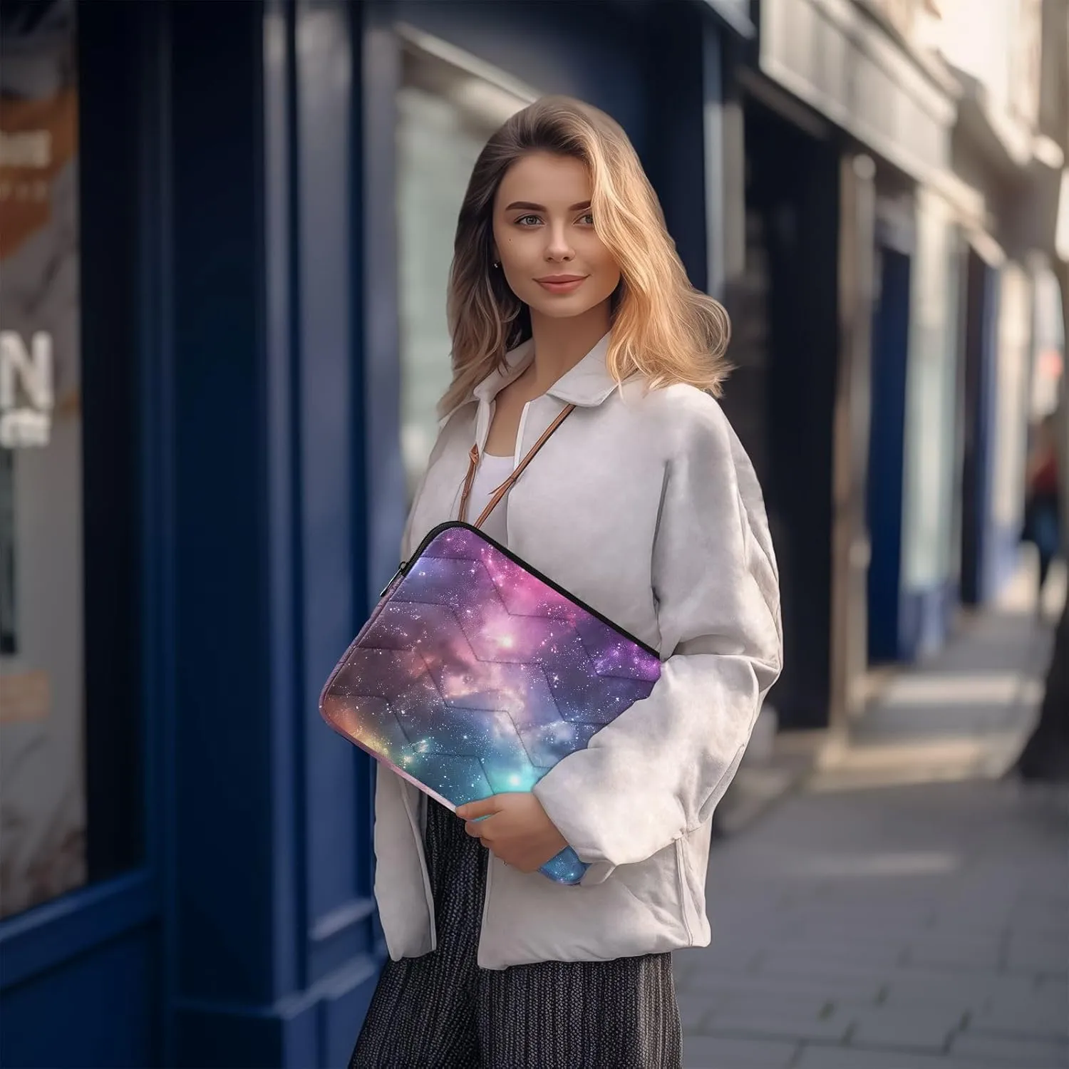 Colorful Nebula Galaxy Universe Laptop Sleeve 13 inch, Protective Laptop Case Briefcase Notebook Cover Carrying Computer Bag for Travel Work