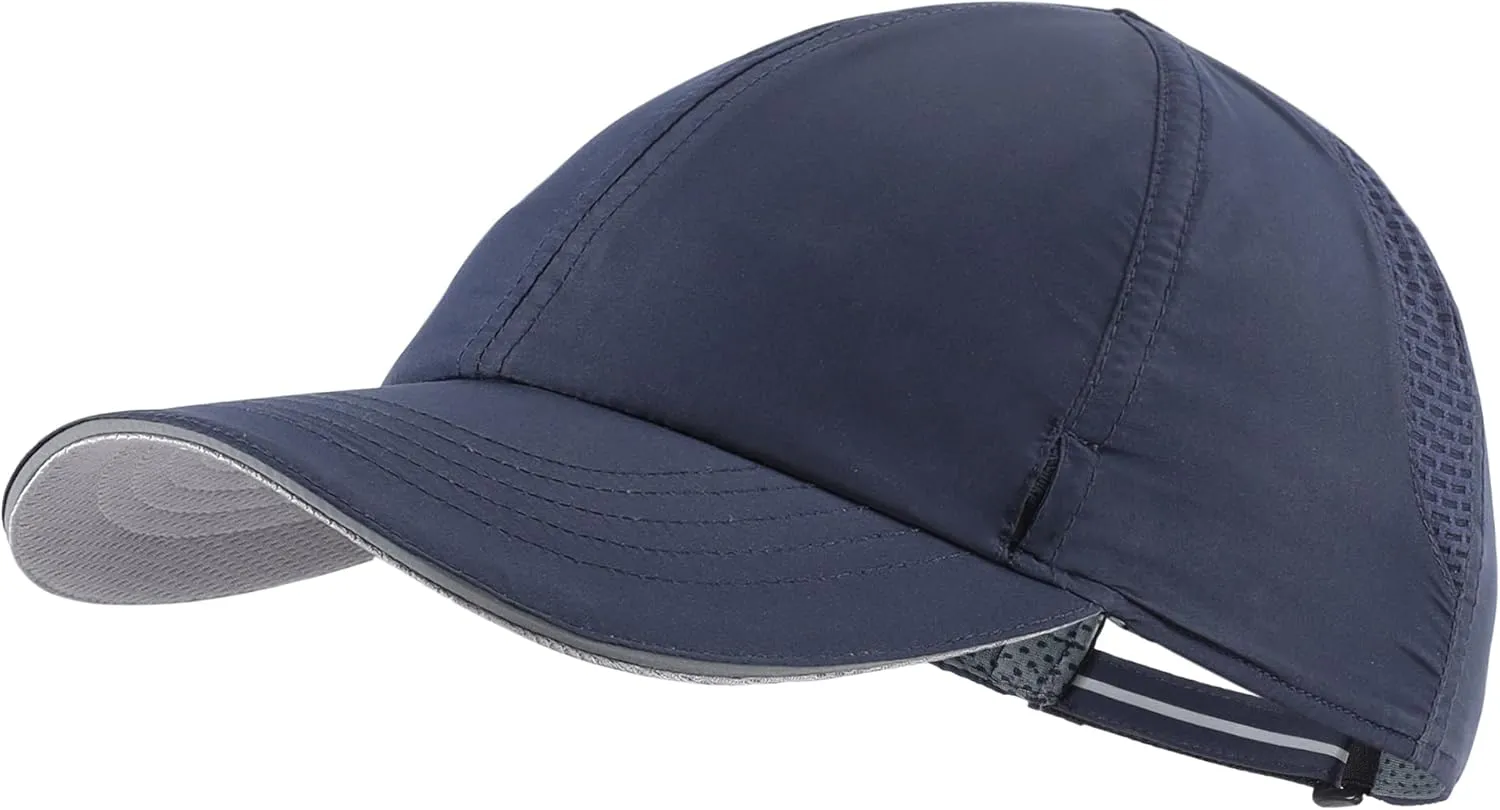 Connectyle Mens Womens Quick Dry Performance Running Cap Lightweight Reflective Sports Hat UPF 50  Outdoor Athletic Sun Cap
