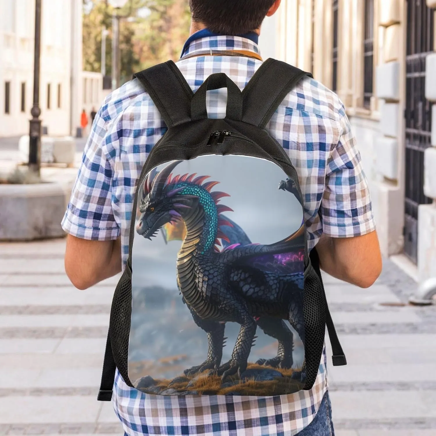 Cool Dragon Backpack Waterproof Anti Theft Durable Light Laptop Bag Backpacks For Women Men Travel Gym Backpack