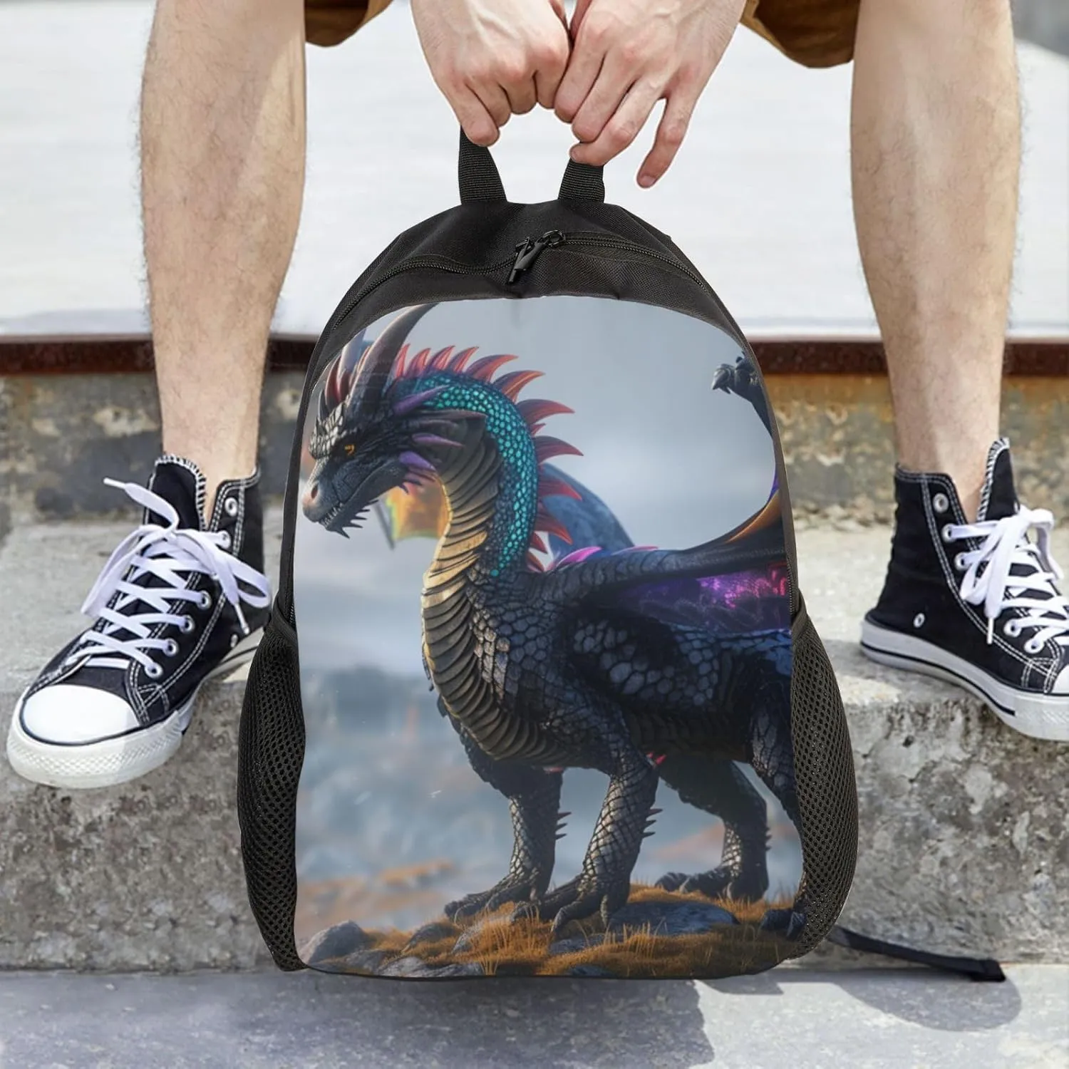 Cool Dragon Backpack Waterproof Anti Theft Durable Light Laptop Bag Backpacks For Women Men Travel Gym Backpack