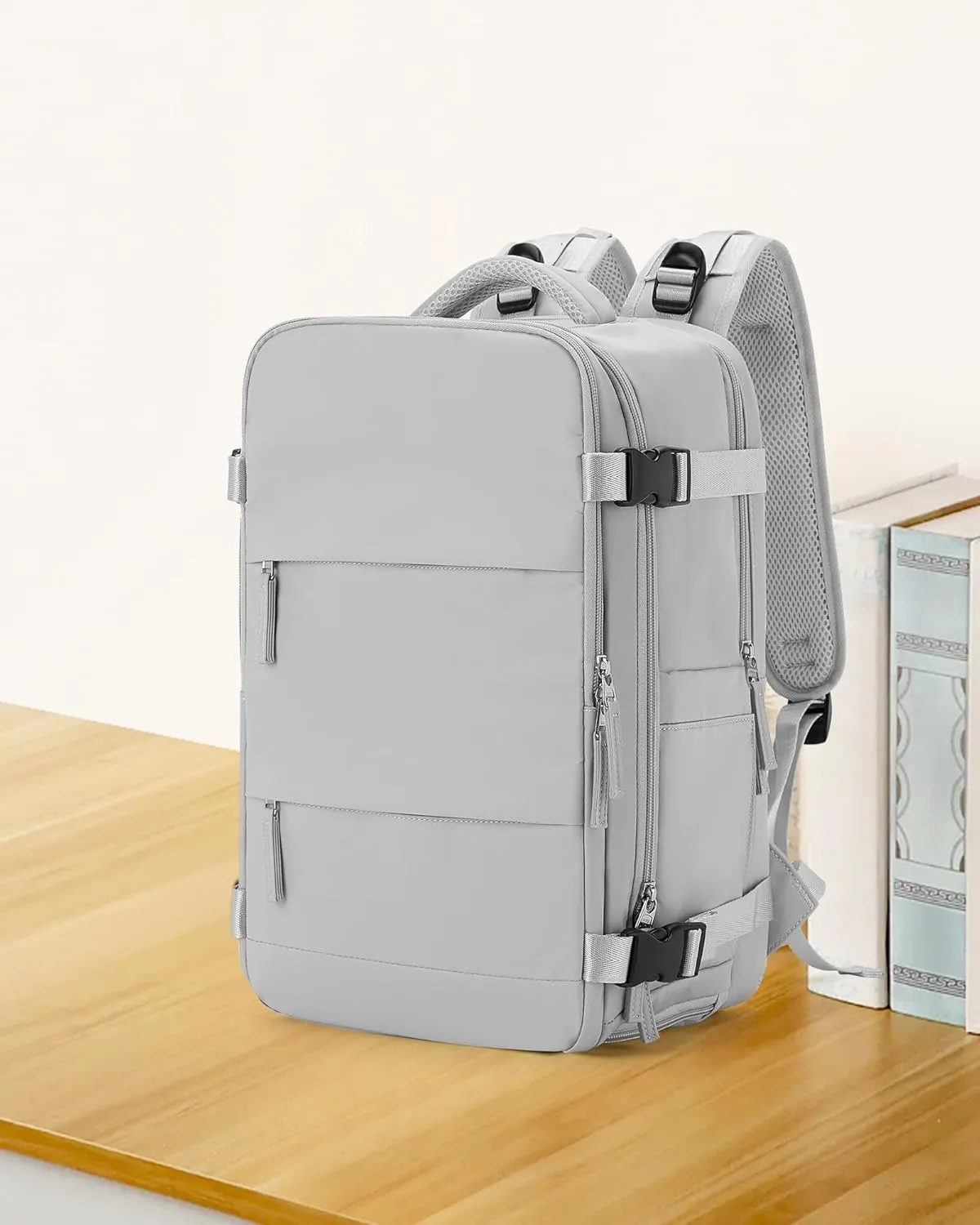 coowoz Travel Backpack Carry On for Women Man Gym Backpack with Laptop Compartment Mochila de Viaje Teacher Personal Item Backpack Airplane Accessories Must Haves Grey Small