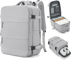 coowoz Travel Backpack Carry On for Women Man Gym Backpack with Laptop Compartment Mochila de Viaje Teacher Personal Item Backpack Airplane Accessories Must Haves Grey Small