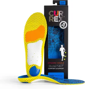 CURREX RunPro Insoles for Running Shoes – Arch Support Inserts to Help Reduce Fatigue, Prevent Injuries & Boost Performance – for Men & Women – High Arch, Medium