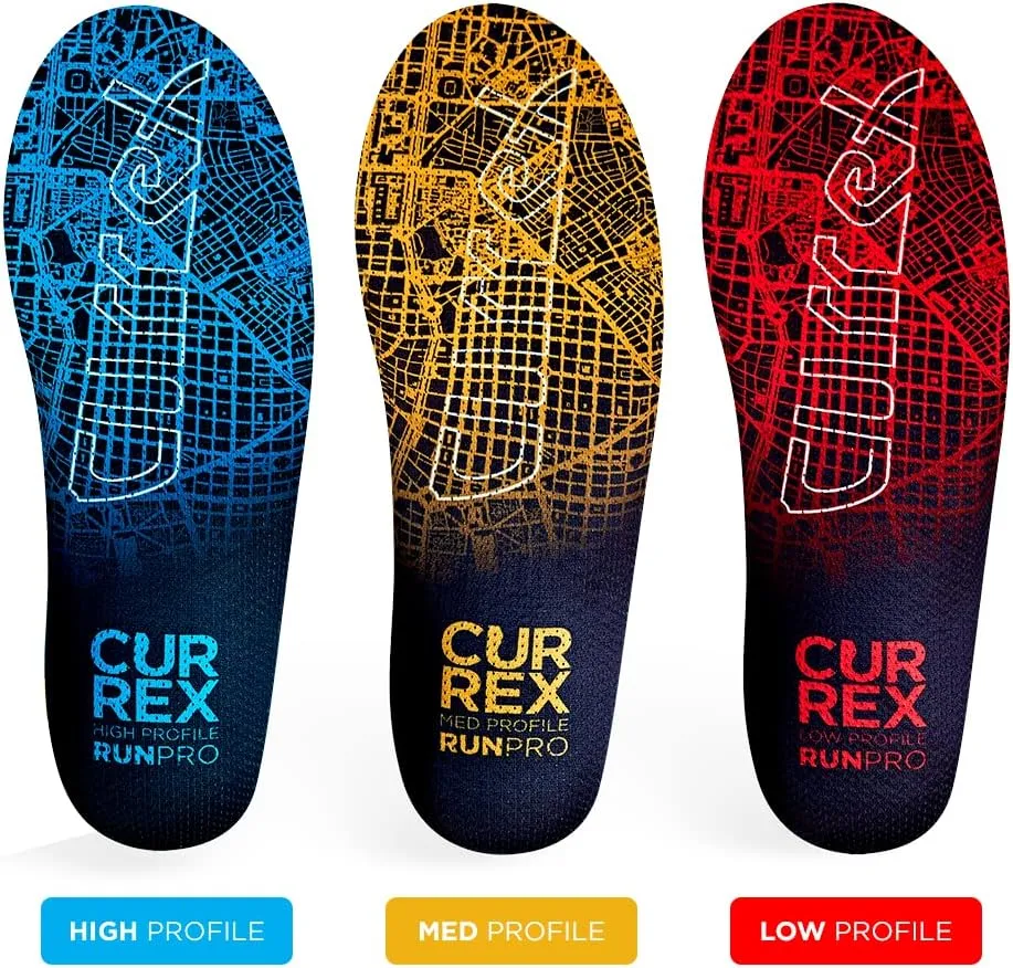 CURREX RunPro Insoles for Running Shoes – Arch Support Inserts to Help Reduce Fatigue, Prevent Injuries & Boost Performance – for Men & Women – Low Arch, XL