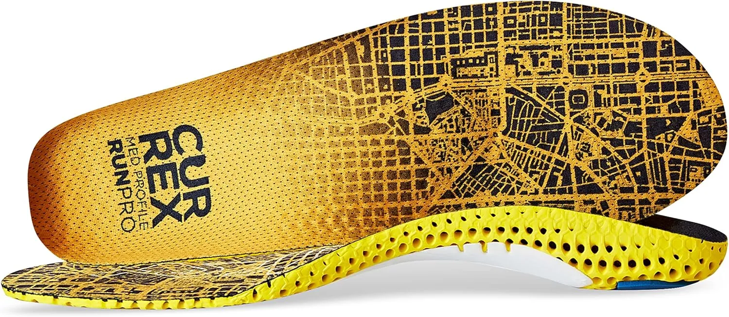 CURREX RunPro Insoles for Running Shoes – Arch Support Inserts to Help Reduce Fatigue, Prevent Injuries & Boost Performance – for Men & Women – Medium Arch, 2X