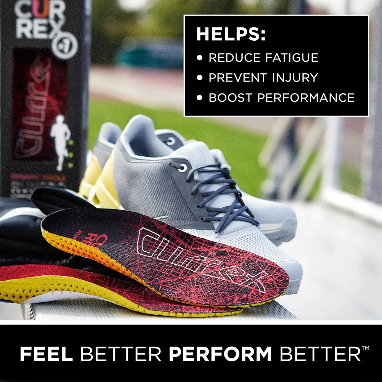 CURREX RunPro Insoles for Running Shoes – Arch Support Inserts to Help Reduce Fatigue, Prevent Injuries & Boost Performance – for Men & Women – Medium Arch, XS