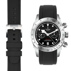 Curved End Rubber Strap for Tudor Black Bay Chronograph