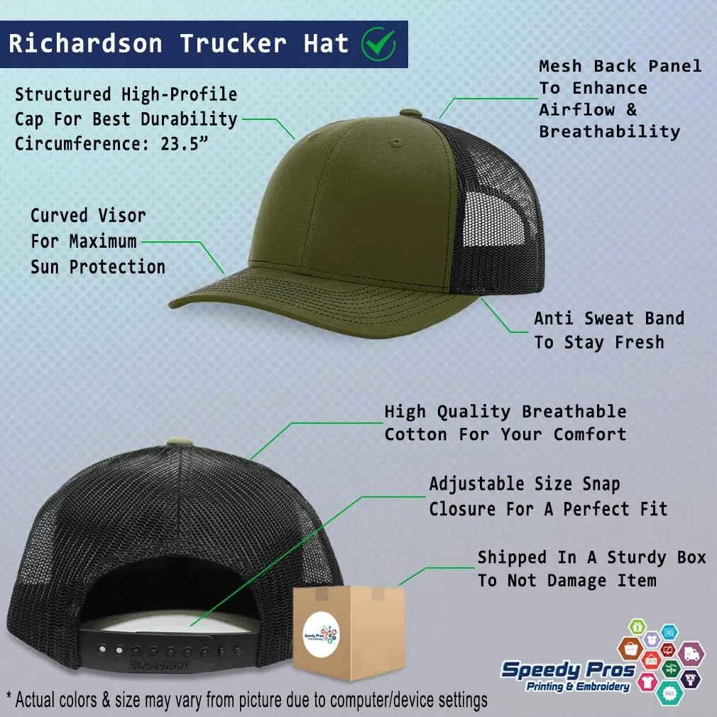 Custom Richardson Trucker Hat Canadian Goose Embroidery Design Mesh Baseball Cap