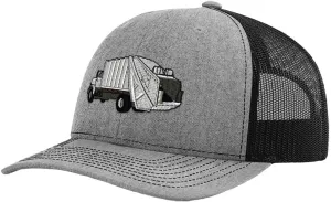 Custom Richardson Trucker Hat Garbage Truck Embroidery Design Mesh Baseball Cap