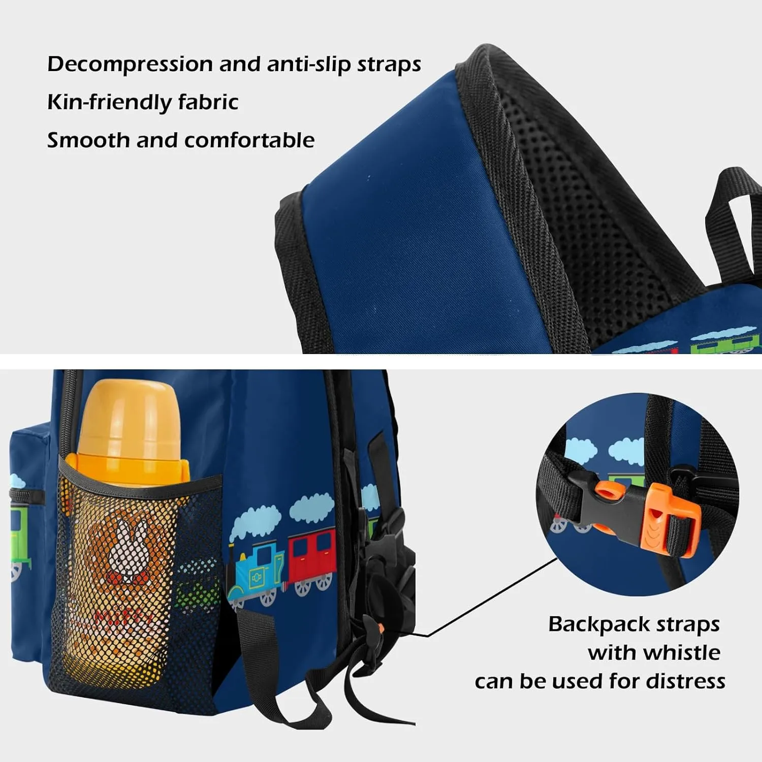 Custom Toddler Kids Bag,Cartoon Train Personalized Preschool Backpack for Gift Boys Girl Nursery Bags