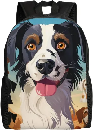 Cute Backpack Waterproof Lightweight Casual Daypack The Dog Breed Travel Laptop Bag For Women Men